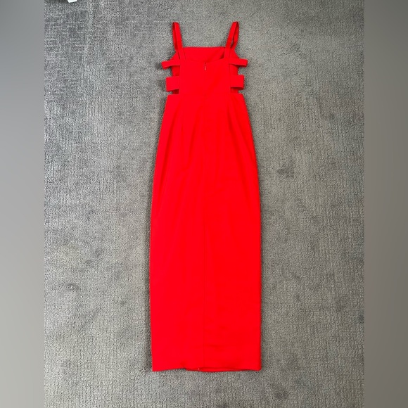 Lovers + Friends Red Front Slit Cutout Side Maxi Dress - Picture 4 of 9